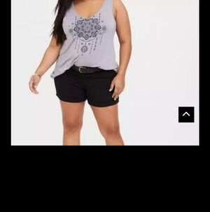 Torrid 20 5 Inch Stretch Sateen Mid-Rise Belted Short (No Belt)